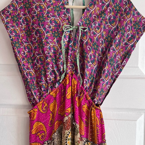 Colorful Patchwork Maxi Dress - Picture 9 of 10